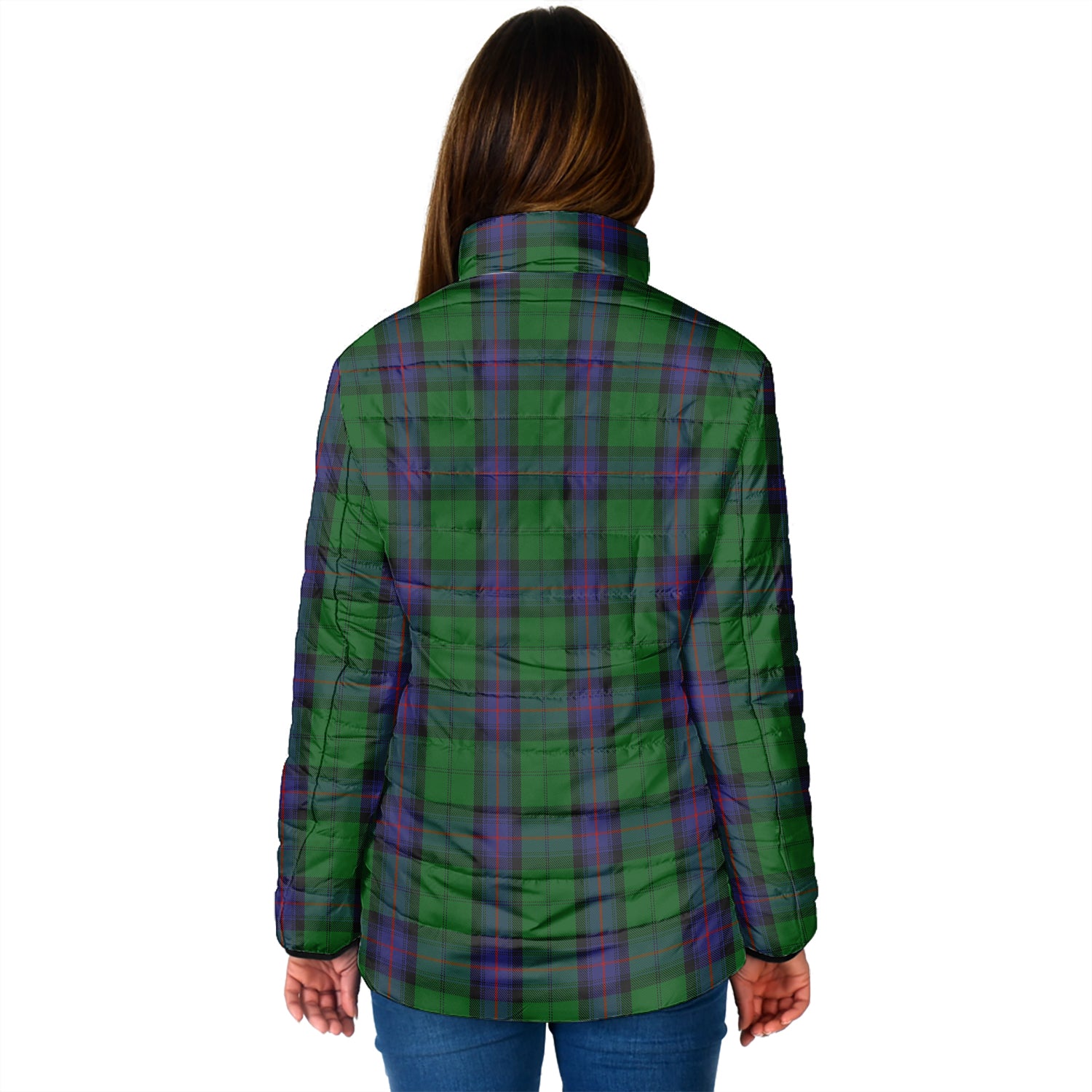 Armstrong Tartan Padded Jacket with Family Crest - Tartan Vibes Clothing