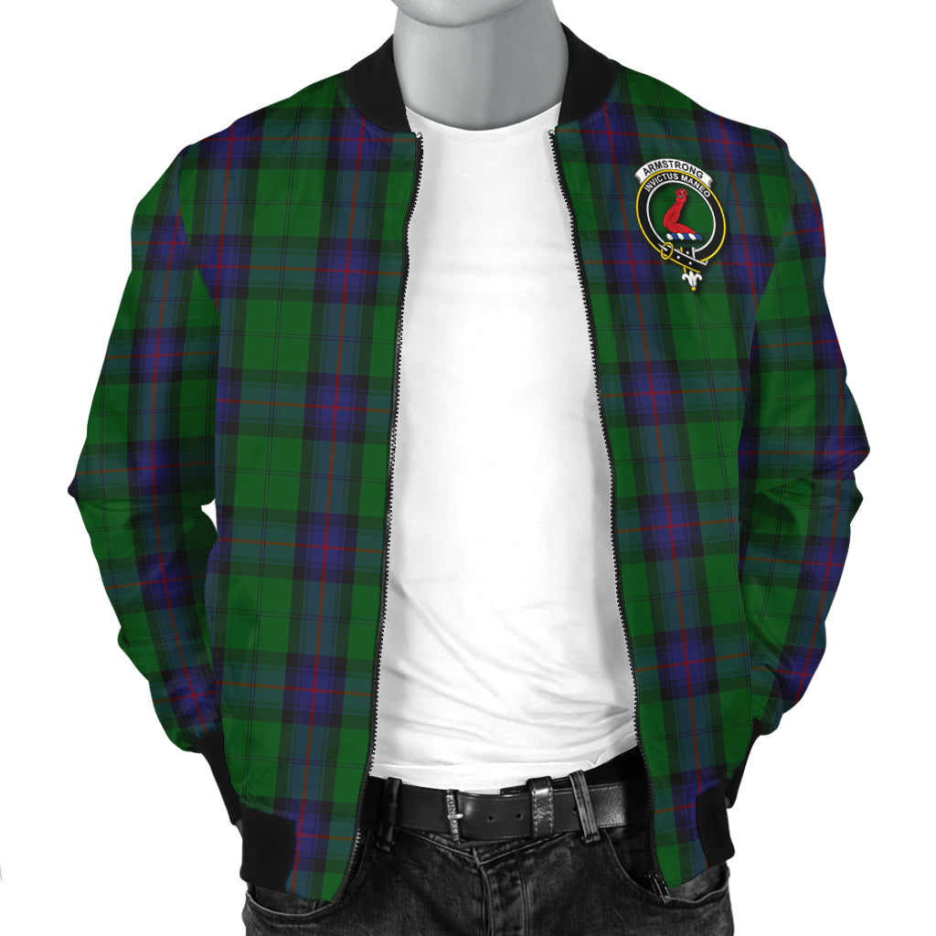 Armstrong Tartan Bomber Jacket with Family Crest - Tartanvibesclothing