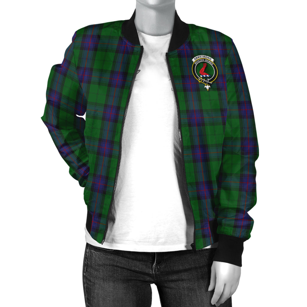 Armstrong Tartan Bomber Jacket with Family Crest - Tartanvibesclothing