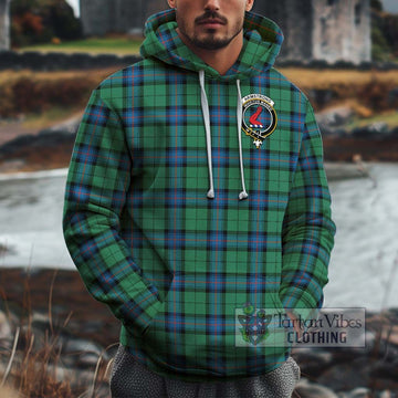 Armstrong Ancient Tartan Cotton Hoodie with Family Crest