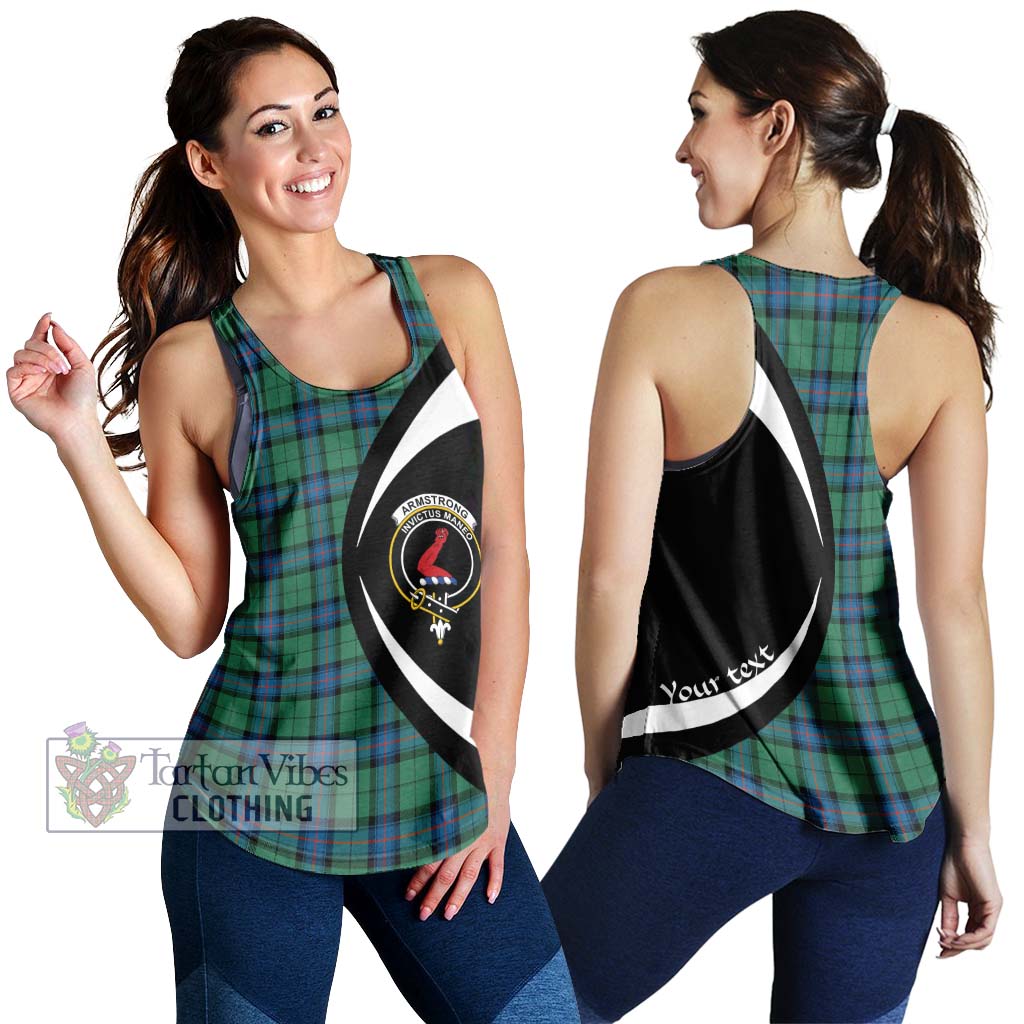 Armstrong Ancient Tartan Women's Racerback Tanks with Family Crest Circle Style 4XL - Tartan Vibes Clothing