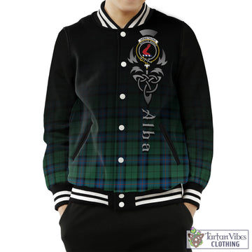 Armstrong Ancient Tartan Baseball Jacket Featuring Alba Gu Brath Family Crest Celtic Inspired