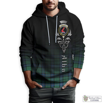 Armstrong Ancient Tartan Hoodie Featuring Alba Gu Brath Family Crest Celtic Inspired