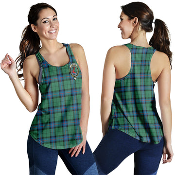 Armstrong Ancient Tartan Women Racerback Tanks with Family Crest