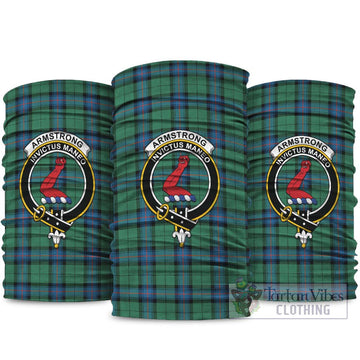 Armstrong Ancient Tartan Neck Gaiters, Tartan Bandanas, Tartan Head Band with Family Crest