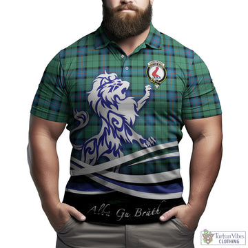 Armstrong Ancient Tartan Polo Shirt with Alba Gu Brath Regal Lion Emblem