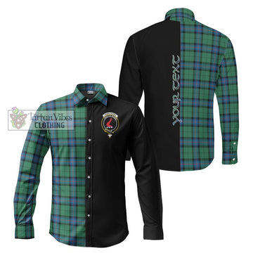 Armstrong Ancient Tartan Long Sleeve Button Shirt with Family Crest and Half Of Me Style