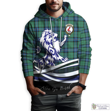 Armstrong Ancient Tartan Hoodie with Alba Gu Brath Regal Lion Emblem