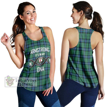 Armstrong Ancient Tartan Women's Racerback Tanks with Family Crest DNA In Me Style