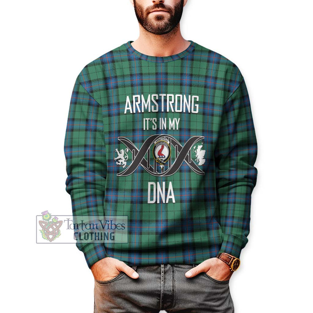 Armstrong Ancient Tartan Sweatshirt with Family Crest DNA In Me Style Unisex - Tartanvibesclothing Shop