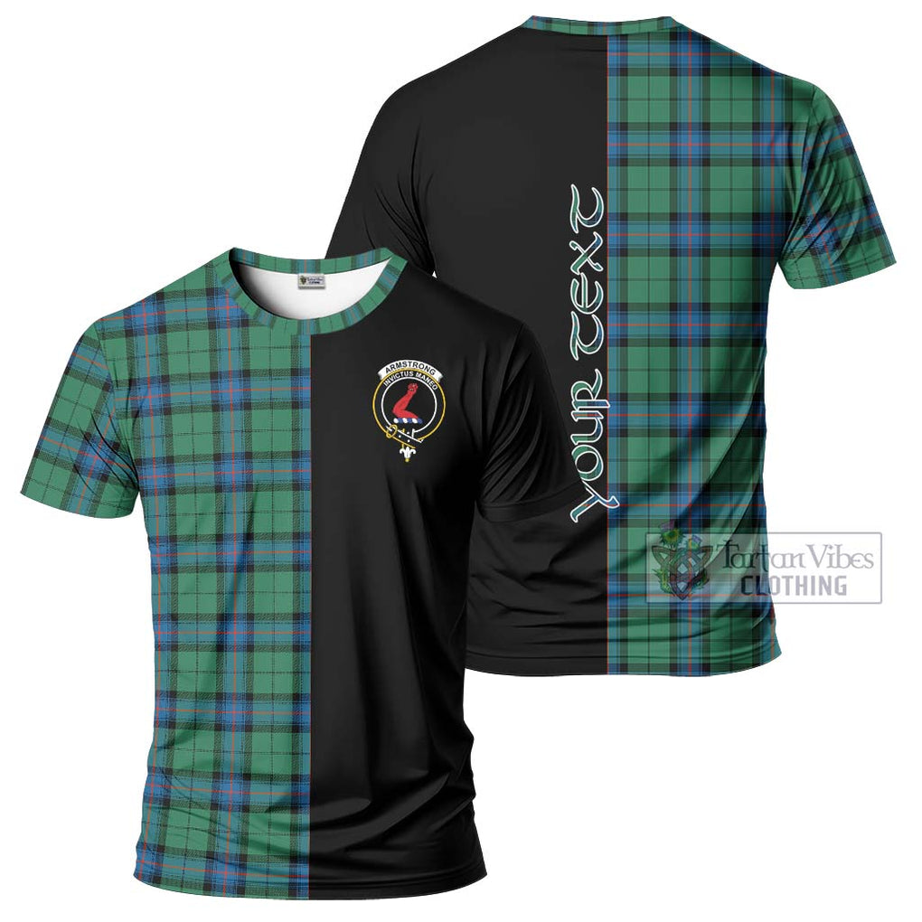 Armstrong Ancient Tartan T-Shirt with Family Crest and Half Of Me Style Kid's Shirt - Tartanvibesclothing Shop