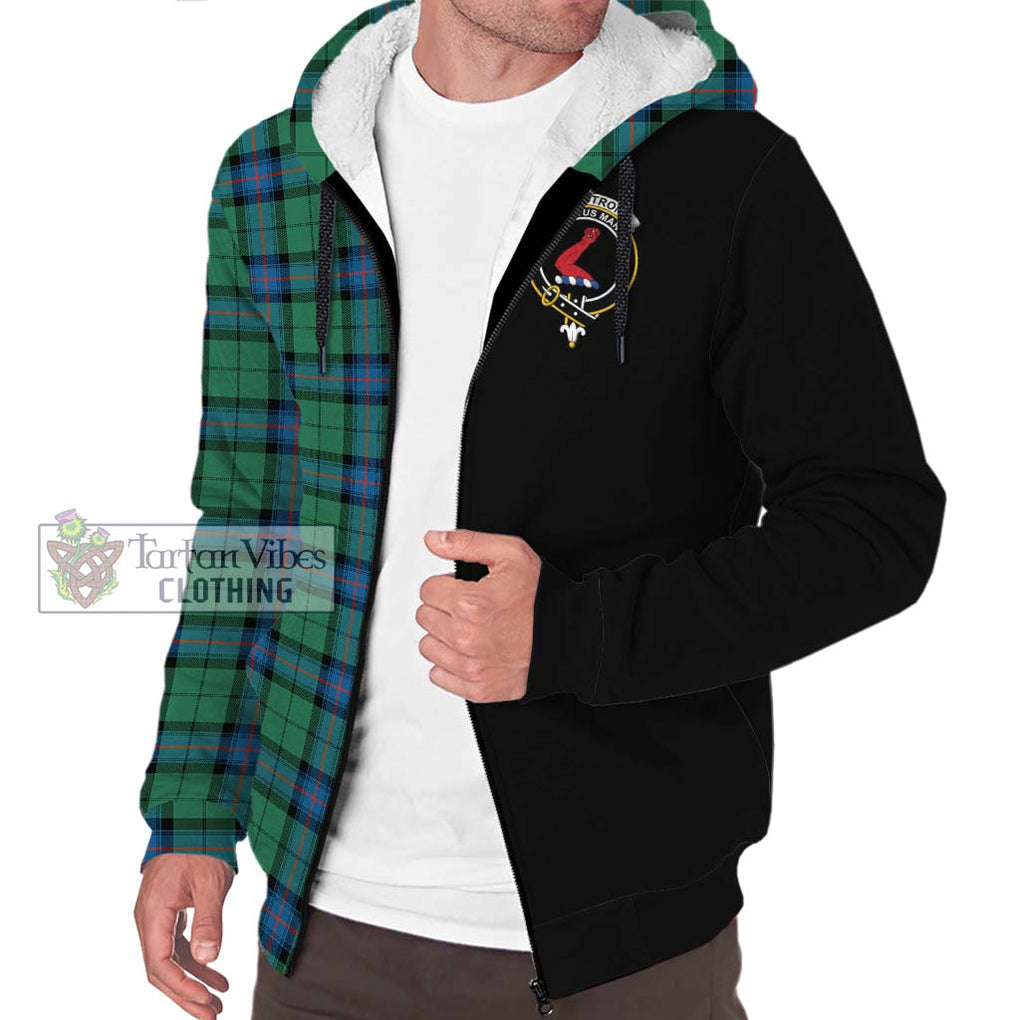 Armstrong Ancient Tartan Sherpa Hoodie with Family Crest and Half Of Me Style Unisex S - Tartanvibesclothing Shop