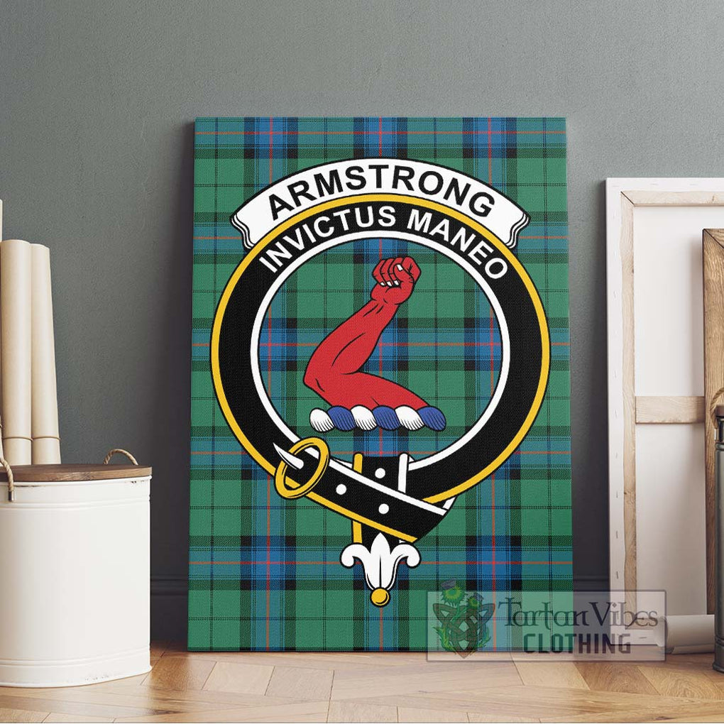 Armstrong Ancient Tartan Canvas Print Wall Art with Family Crest Without Frame - Tartan Vibes Clothing