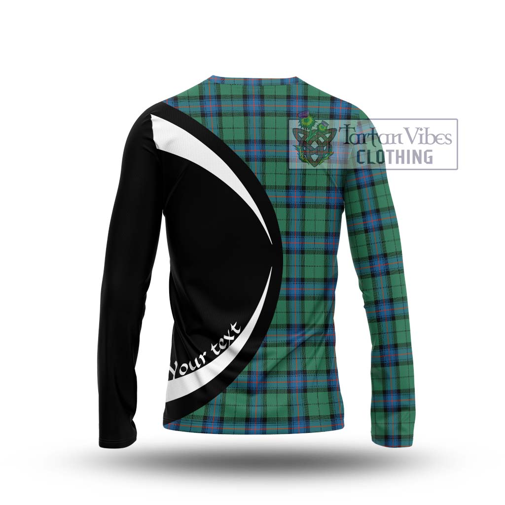 Armstrong Ancient Tartan Long Sleeve T-Shirt with Family Crest Circle Style - Tartan Vibes Clothing