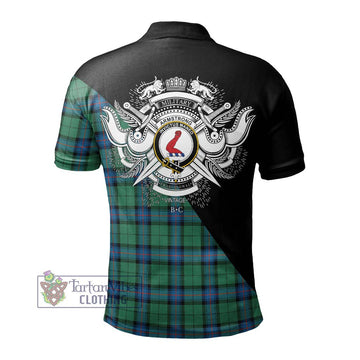 Armstrong Ancient Tartan Polo Shirt with Family Crest and Military Logo Style