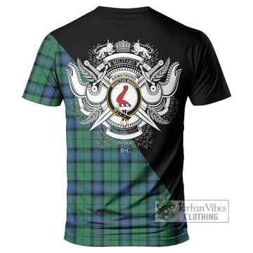 Armstrong Ancient Tartan T-Shirt with Family Crest and Military Logo Style