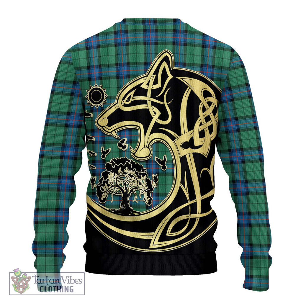 Armstrong Ancient Tartan Knitted Sweater with Family Crest Celtic Wolf Style - Tartan Vibes Clothing