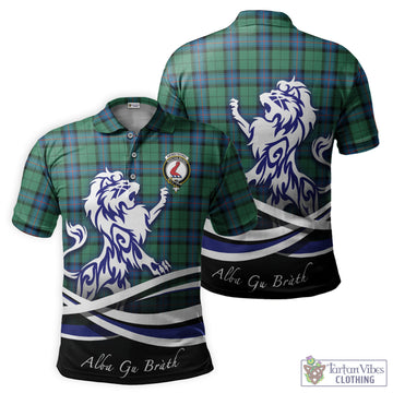 Armstrong Ancient Tartan Polo Shirt with Alba Gu Brath Regal Lion Emblem