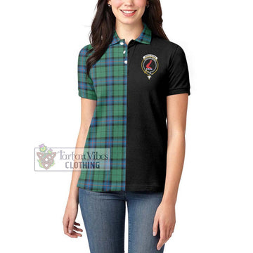 Armstrong Ancient Tartan Women's Polo Shirt with Family Crest and Half Of Me Style