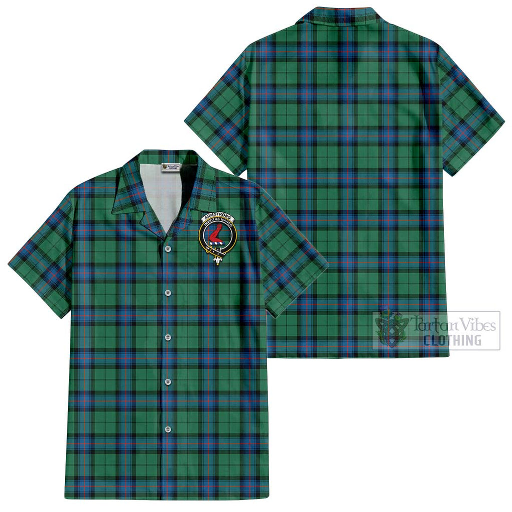 Armstrong Ancient Tartan Cotton Hawaiian Shirt with Family Crest Kid - Tartan Vibes Clothing