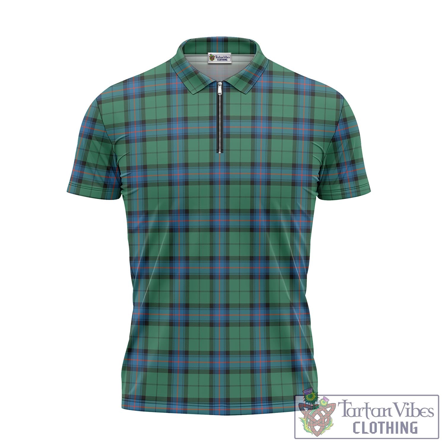 Tartan Vibes Clothing Armstrong Ancient Tartan Zipper Polo Shirt