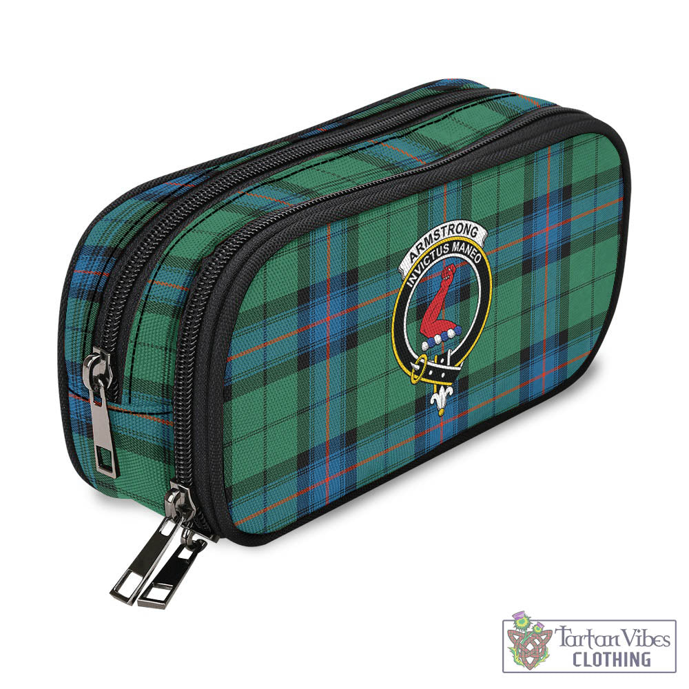 Tartan Vibes Clothing Armstrong Ancient Tartan Pen and Pencil Case with Family Crest