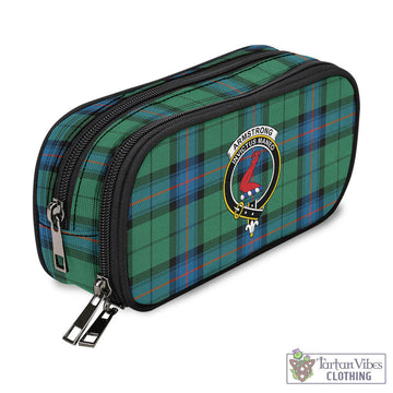 Armstrong Ancient Tartan Pen and Pencil Case with Family Crest