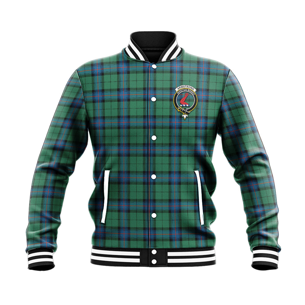 Armstrong Ancient Tartan Baseball Jacket with Family Crest - Tartan Vibes Clothing