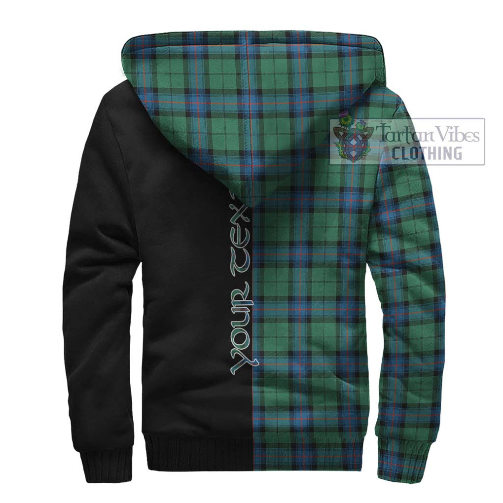 Armstrong Ancient Tartan Sherpa Hoodie with Family Crest and Half Of Me Style - Tartanvibesclothing Shop