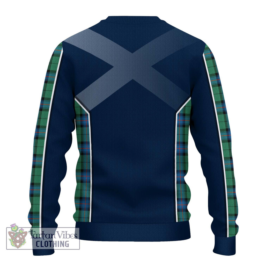 Armstrong Ancient Tartan Knitted Sweater with Family Crest and Lion Rampant Vibes Sport Style - Tartan Vibes Clothing