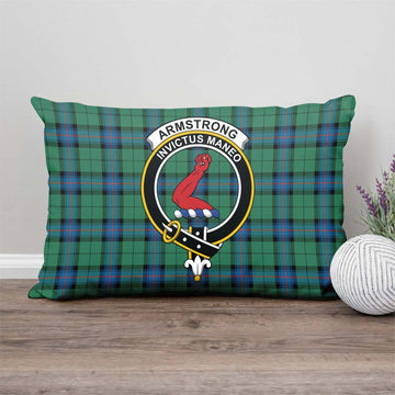 Armstrong Ancient Tartan Pillow Cover with Family Crest