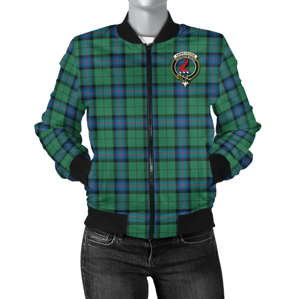 Armstrong Ancient Tartan Bomber Jacket with Family Crest - Tartanvibesclothing