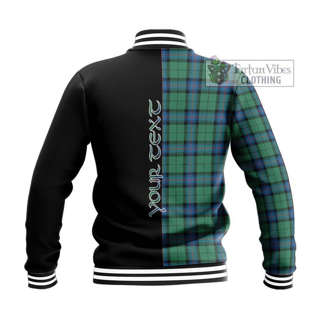 Armstrong Ancient Tartan Baseball Jacket with Family Crest and Half Of Me Style - Tartanvibesclothing Shop