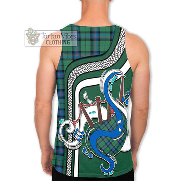 Armstrong Ancient Tartan Men's Tank Top with Epic Bagpipe Style