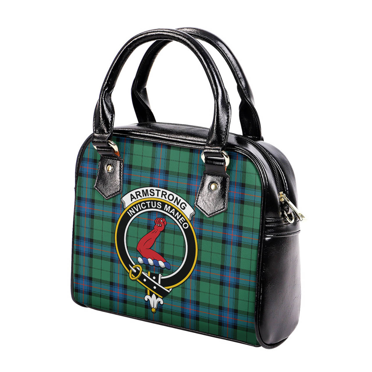 Armstrong Ancient Tartan Shoulder Handbags with Family Crest - Tartanvibesclothing