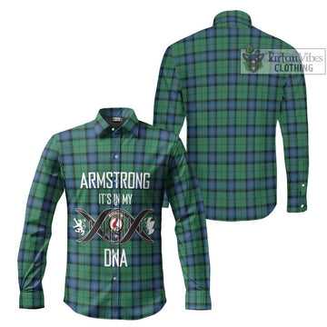 Armstrong Ancient Tartan Long Sleeve Button Shirt with Family Crest DNA In Me Style