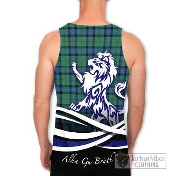 Armstrong Ancient Tartan Men's Tank Top with Alba Gu Brath Regal Lion Emblem