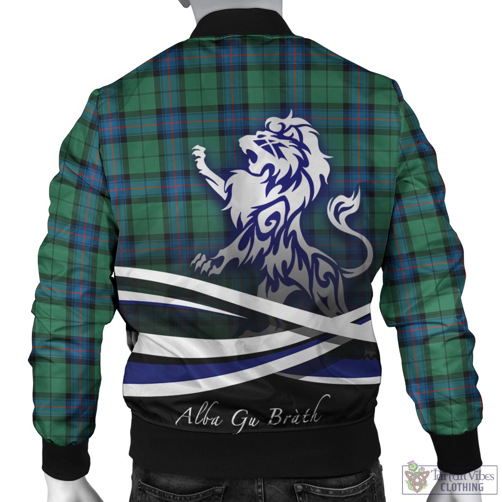 Tartan Vibes Clothing Armstrong Ancient Tartan Bomber Jacket with Alba Gu Brath Regal Lion Emblem