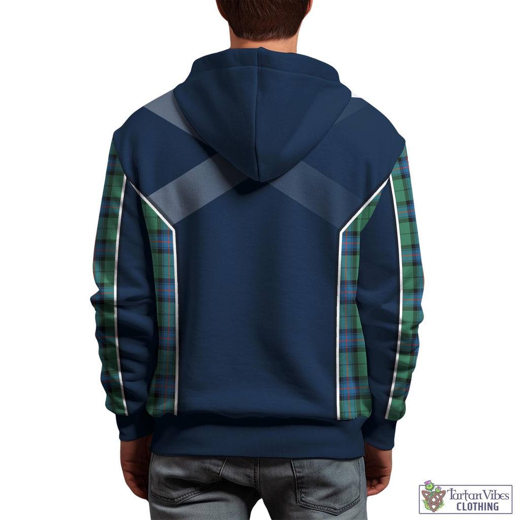 Tartan Vibes Clothing Armstrong Ancient Tartan Hoodie with Family Crest and Scottish Thistle Vibes Sport Style