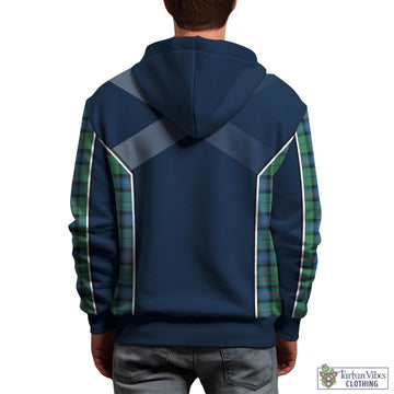 Armstrong Ancient Tartan Hoodie with Family Crest and Scottish Thistle Vibes Sport Style