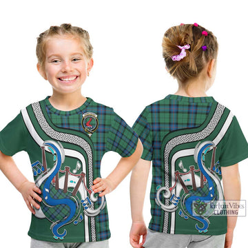 Armstrong Ancient Tartan Kid T-Shirt with Epic Bagpipe Style