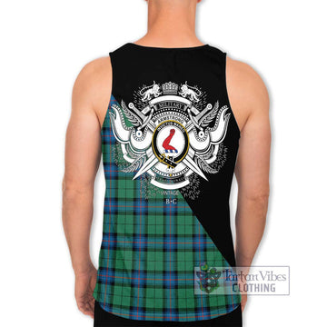 Armstrong Ancient Tartan Men's Tank Top with Family Crest and Military Logo Style