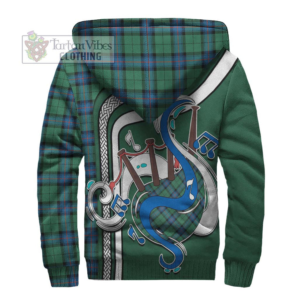 Armstrong Ancient Tartan Sherpa Hoodie with Epic Bagpipe Style - Tartanvibesclothing Shop