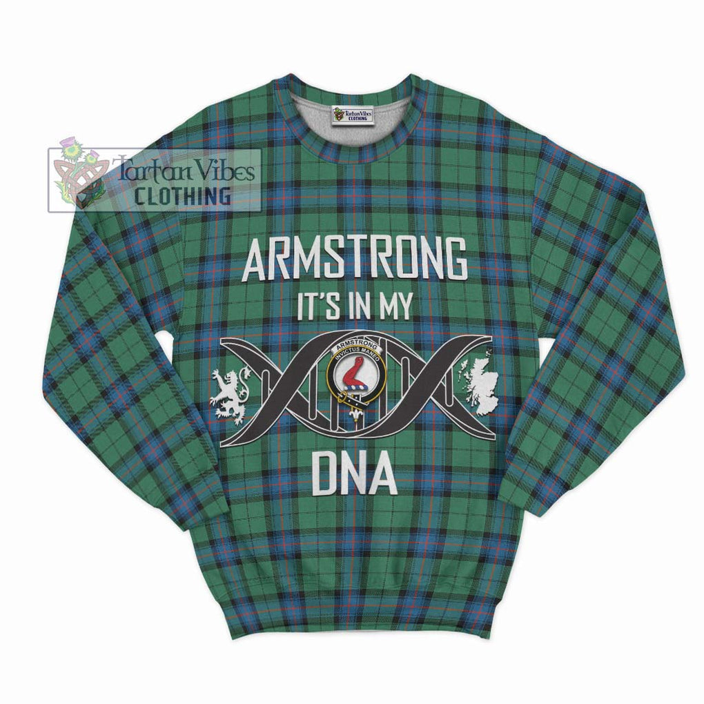 Armstrong Ancient Tartan Sweatshirt with Family Crest DNA In Me Style - Tartanvibesclothing Shop