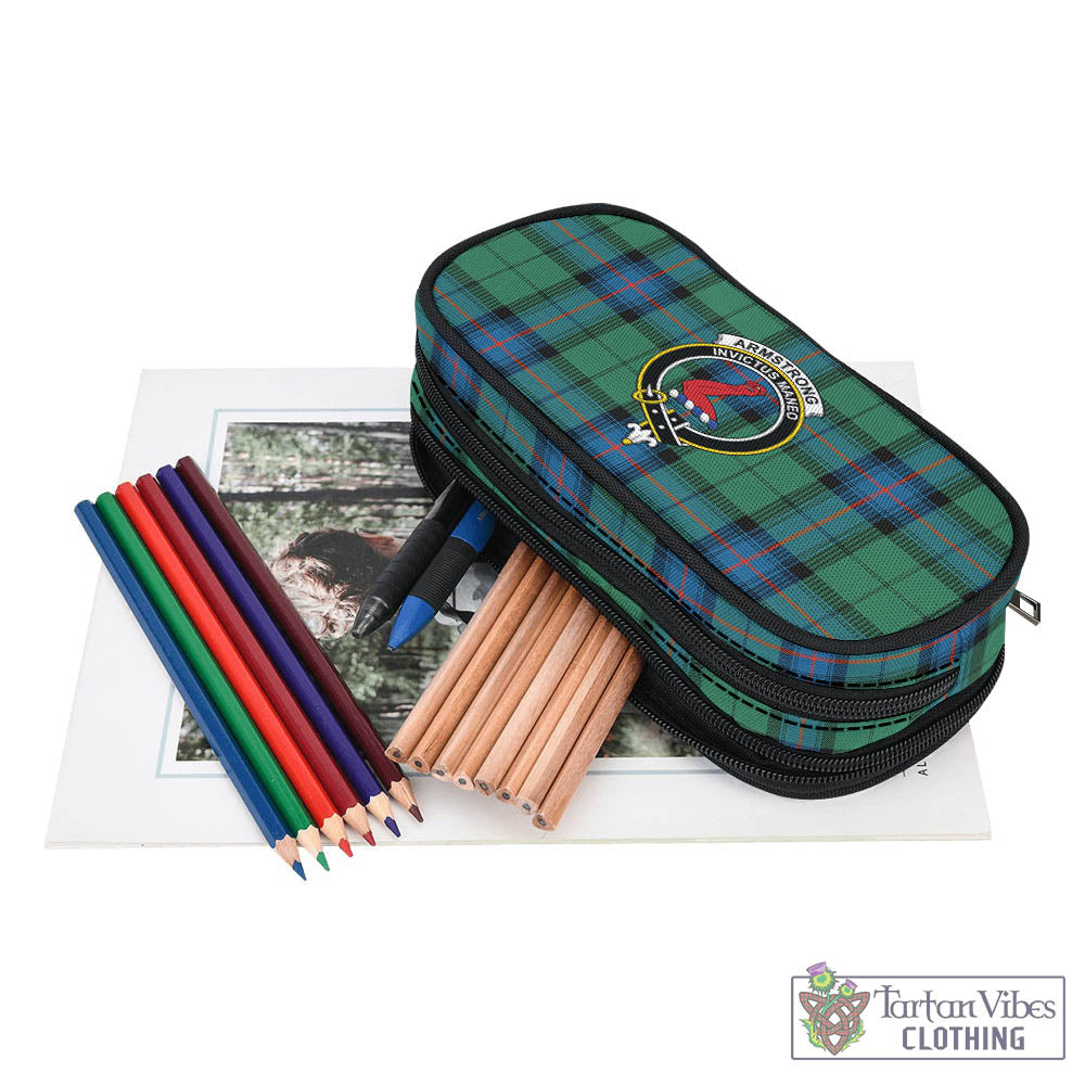 Tartan Vibes Clothing Armstrong Ancient Tartan Pen and Pencil Case with Family Crest