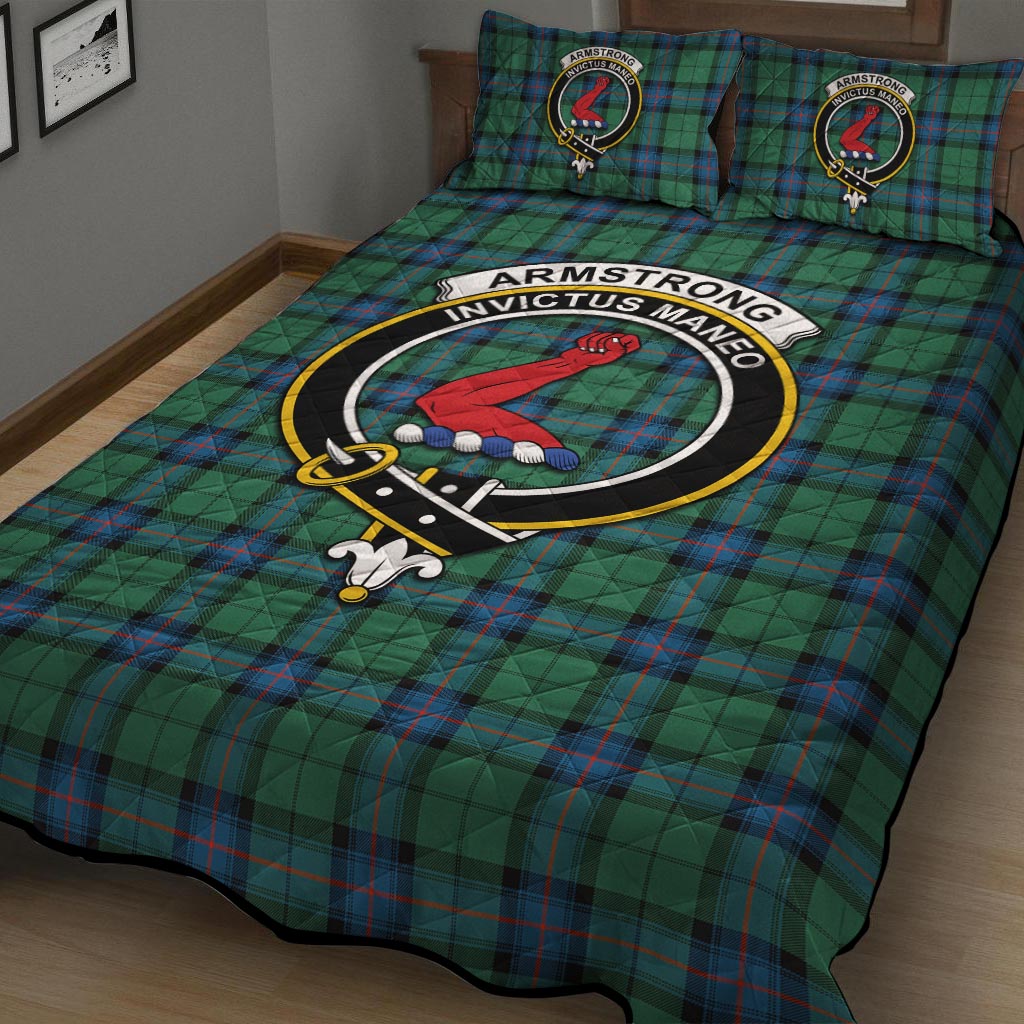 Armstrong Ancient Tartan Quilt Bed Set with Family Crest - Tartan Vibes Clothing