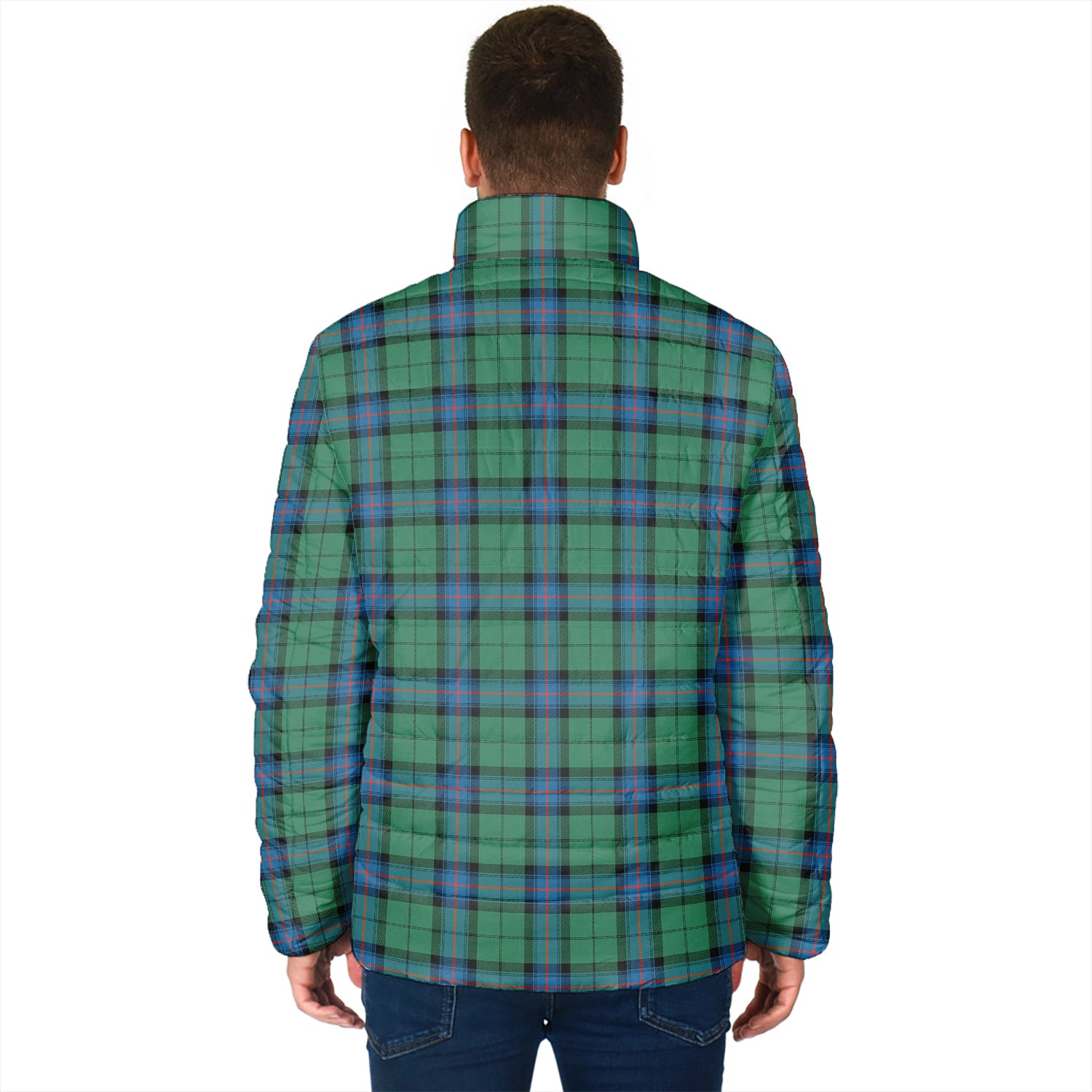 Armstrong Ancient Tartan Padded Jacket with Family Crest - Tartan Vibes Clothing