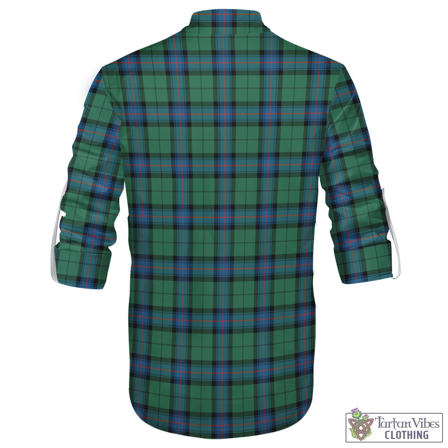 Tartan Vibes Clothing Armstrong Ancient Tartan Men's Scottish Traditional Jacobite Ghillie Kilt Shirt