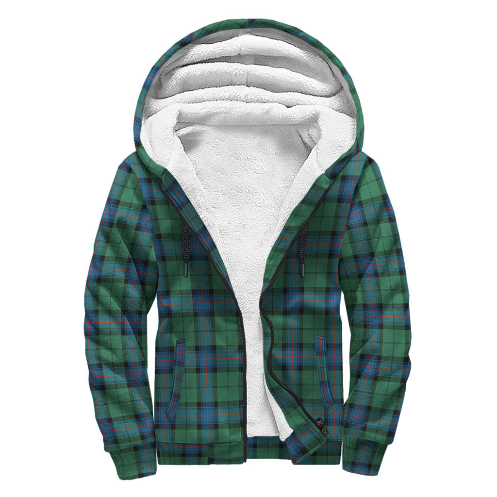 Armstrong Ancient Tartan Sherpa Hoodie with Family Crest - Tartanvibesclothing