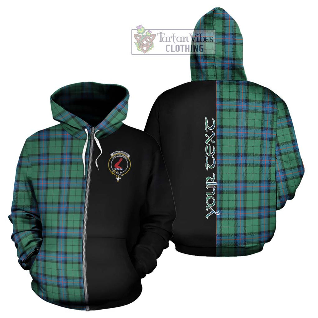 Armstrong Ancient Tartan Hoodie with Family Crest and Half Of Me Style - Tartanvibesclothing Shop